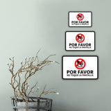 Classic Framed Plus Por favor No Toque La Pantalla Door or Wall Sign | Spanish | Office Business Warning
