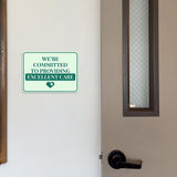 Classic Framed Plus We’re Committed to Providing Excellent Car Door or Wall Sign | Medical Facility Greeting & Reception