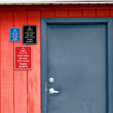 Signs ByLITA Portrait Round Stop Fires Before They Start Think Safety Door or Wall Sign Easy Installation | Health And Safety | Building And Danger Signs