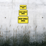 Classic Framed Plus Deaf Child Area Wall or Door Sign | Children Safety Sign