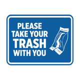 Signs ByLITA Classic Framed Please Take Your Trash With You Wall or Door Sign