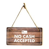 Sales & Solicitation | Rustic Oak Wood 5 x 10" Hanging Signs