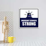 Square Plus Emergency Services Strong Wall or Door Sign | Police First Responders Appreciation Signage