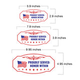 Victorian Plus Proudly Served: Honor Within Wall or Door Sign | Honor Veterans with Military Signs | US Pride | Businesses and Homes