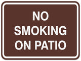 Signs ByLITA Classic Framed NO SMOKING ON PATIO Door or Wall Sign Durable Plastic | Easy Installation | Elegant Design