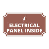 Notched Standard Electrical Panel Inside Wall or Door Sign | Facilities and Rooms Sign