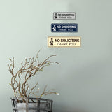 Standard NO Soliciting Thank You (Salesman) Wall or Door Sign