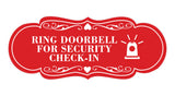 Signs ByLITA Designer Ring Doorbell for Security Check-In Wall or Door Sign