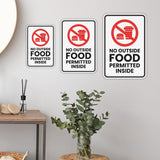 Portrait Round Plus No Outside Food Permitted Inside Wall or Door Sign | Food & Drink Restrictions
