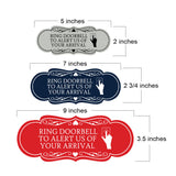 Signs ByLITA Designer Ring Doorbell to Alert Us of Your Arrival Wall or Door Sign