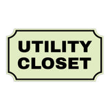 Notched Standard Utility Closet Wall or Door Sign | Facilities and Rooms Sign