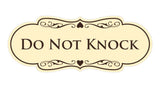 Designer Do Not Knock Wall or Door Sign
