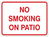 Signs ByLITA Classic Framed NO SMOKING ON PATIO Door or Wall Sign Durable Plastic | Easy Installation | Elegant Design