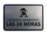 Signs ByLITA Classic Framed Cámaras Grabando las 24 horas Security Wall or Door Sign