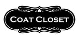 Designer Coat Closet Wall or Door Sign