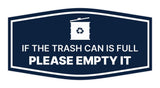 Signs ByLITA Fancy If the Trash Can is Full, Please Empty It Wall or Door Sign