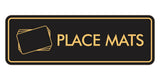 Signs ByLITA Standard Place Mats Door or Wall Sign Easy Installation | Durable Construction | Kitchen Essentials | Hygiene | AirBnB Signs