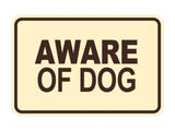 Signs ByLITA Classic Framed Aware Of Dog Wall or Door Sign