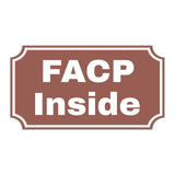 Notched Standard FACP Inside Wall or Door Sign | Facilities and Rooms Sign