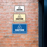 Signs ByLITA Classic Framed Caution: Steep Stairs Ahead Door or Wall Sign Easy Installation | Health And Safety | Building And Warning Signs