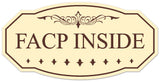 Signs ByLITA Victorian FACP Inside Wall or Door Sign - Easy Installation | Durable Wall or Door