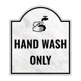 Hand Wash Only' Headstone ? Wall/Door Restroom & Hygiene Sign