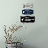 Signs ByLITA Fancy Please Knock Before Entering (Hand Vector) Office Wall or Door Wall or Door Sign