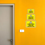Classic Framed Plus Shoplifters Will Be Prosecuted Wall or Door Sign | Safety Warning Signage
