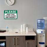 Classic Framed Plus Please Keep This Place Clean And Orderly Door or Wall Sign | Health & Safety Signage