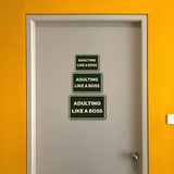 Classic Framed Plus Adulting Like A Boss Wall or Door Sign | Funny Home Or Office Decor