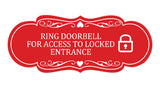 Signs ByLITA Designer Ring Doorbell for Access to Locked Entrance Wall or Door Sign