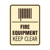 Signs ByLITA Portrait Round Fire Equipment Keep Clear Door or Wall Sign Easy Installation | Health And Safety | Building And Danger Signs