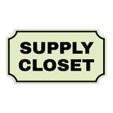 Notched Standard Supply Closet Wall or Door Sign | Facilities and Rooms Sign