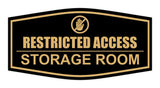 Signs ByLITA Fancy Restricted Access: Storage Room Sign Easy Installation Elegant Design Wall or Door Sign