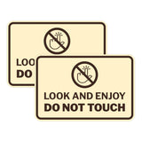 Signs ByLITA Classic Framed Look and Enjoy Do Not Touch Wall or Door Sign