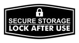 Signs ByLITA Fancy Secure Storage Lock After Use Sign | Easy Installation | Elegant Design Wall or Door Sign