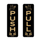 Signs ByLITA Vertical Push and Pull Door Signs (Peace Doves) Door Signs