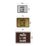 Classic Framed Faith Love Hope Wall or Door Sign