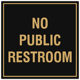 Signs ByLITA Square No Public Restroom Sign - Easy Installation | Durable Material