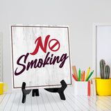 No Smoking 5"x 5" Square Table Sign With Acrylic Easel | Restaurant & Cafe Décor