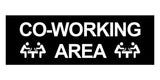 Basic Co-Working Area Wall or Door Sign