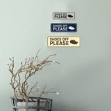 Standard Shoes Off Please (Classic Shoes) Wall or Door Sign