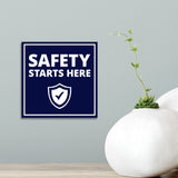Square Plus Safety Starts Here Wall or Door Sign | Police First Responders Appreciation Signage