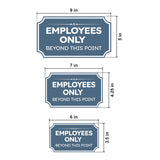 Notched Standard Employees Only Beyond This Point Wall or Door Sign | Security & Access- Commercial Safety & Facility Signs