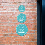 Circle Plus Therapy Wall or Door Sign | Easy Installation | Business & Studio Signage