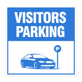 Square Plus Visitors Parking Wall or Door Sign | Health & Safety Warehouse Business Signage