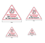 Standard 'No Smoking or Vaping in The Facility' Wall or Door Sign