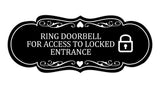 Signs ByLITA Designer Ring Doorbell for Access to Locked Entrance Wall or Door Sign