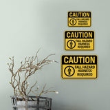 Classic Framed Plus Caution: Fall Hazard – Harness Required Door or Wall Sign | Miscellaneous Warning Signs - Industrial & Construction