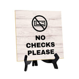 General Office Notices & Business Table Signs | 5"x 5" Square Table Signs With Acrylic Easels